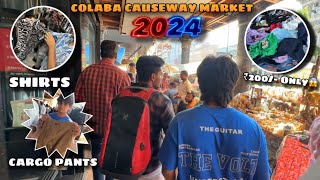 STREET SHOPPING SUMMER COLLECTION CLOTHES 2024 IN COLABA CAUSEWAY MARKET MUMBAI  VLOG [upl. by Bowes]