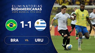 BRASIL vs URUGUAY 11  RESUMEN  ELIMINATORIAS SUDAMERICANAS  FECHA 12 [upl. by Eitisahc]