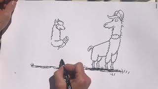 Garry Parsons  Llama vs Alpaca  How to draw [upl. by Ennovahs883]