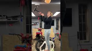 Woman Fall Off Chair While Working in Garage  1506806 [upl. by Annemarie811]