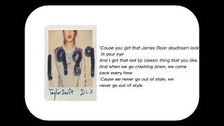 Style  Taylor Swift  Lyrics [upl. by Jezebel]