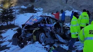 Rally Montecarlo 2022 Crash Fourmaux AdrienCoria Alexandre [upl. by Lindemann]