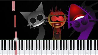 Incredibox Sprunki Phase 5 Sounds 👉 Piano Tutorial [upl. by Dlanar]