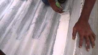 WATERPROOFING TO ASBESTOS ROOF SHED [upl. by Aivuy]