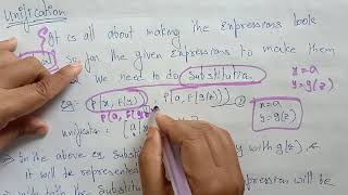 unification  Artificial intelligence  Lec34  Bhanu Priya [upl. by Tem]