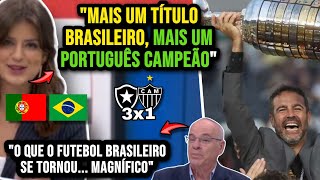 IMPRENSA PORTUGUESA GRANDE COBERTURA TÍTULO BOTAFOGO EXALTA ARTUR JORGE FOGÃO E FUTEBOL BRASILEIRO [upl. by Ileek]