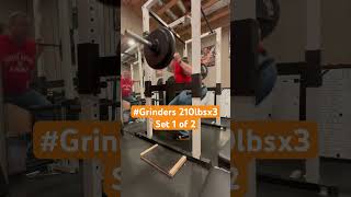 102124 squat Grinder 210lbsx3 Set 1 of 2 59 [upl. by Sair]