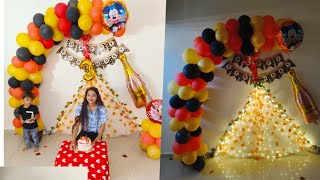 Balloon Decoration  Birthday  Decoration birthdays decoration party surprise balloons [upl. by Blasien]