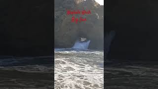 Pfeiffer Beach Keyhole Arch bigsur beach viralvideo nature Wanderandnourishwithmoly [upl. by Odine335]