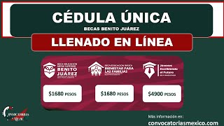 ¿Cómo llenar la Cédula Única CU para solicitar la Beca Benito Juárez [upl. by Licastro]