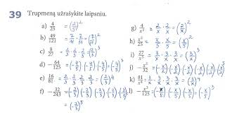 7 klasė Dauginame ir dalijame laipsnius su vienodais rodikliais nauja knyga 34  44 [upl. by Gniliem]