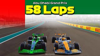 F1 24  100 Race Abu Dhabi w Bottas  AbuDhabiGP 🇦🇪 [upl. by Hayn]