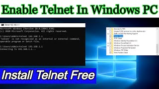 Telnet Not Recognized Internal or External Command FIX Tutorial [upl. by Nolham]