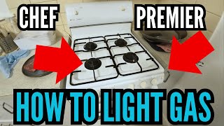 How To Light Gas Stove Top  Chef Premier gas oven  how to use gas [upl. by Leanahtan73]