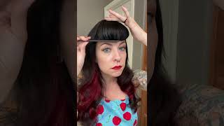 Clip on Bettie Bangs hairstyle hairtutorial pinup hairshorts vintagehair hairideas hair [upl. by Waddington698]