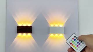 WA01 chargeable cordless wall lamp RGB remote control easy install lamp [upl. by Alyhc37]