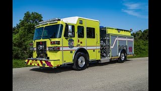 SFEV  Reedy Creek Fire Departments new Sutphen custom pumper HS7314  Engine 10 [upl. by Eri]