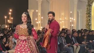 Falak Shabir live with Sarah Khan at Bridal Couture Week 2023 [upl. by Worrad]