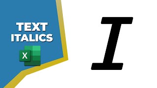 How to change text to italics in excel [upl. by Anailuig]