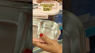 stainless steel lunch box at 529 only Online Available dmart shopping onlineshopping [upl. by Inverson976]