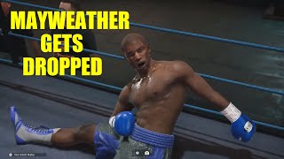 Mayweather Gets Dropped by a Punch He Didnt See Coming And Neither Did I Undisputed Boxing [upl. by Devinne]