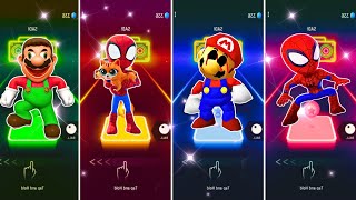 Super Mario Bros vs PAW Patrol vs Spider man vs Mario EXE  Tiles Hop EDM Rush [upl. by Genisia]