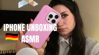 Iphone 16 pro unboxing  German ASMR  Deutsch asmr  Trying german asmr [upl. by Larine517]