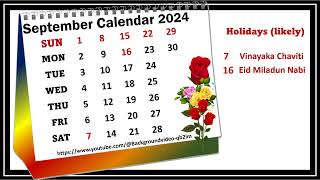 September Calendar 2024 [upl. by Scarlet]