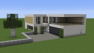 Minecraft  How to build a modern house 28 [upl. by Adnotal]