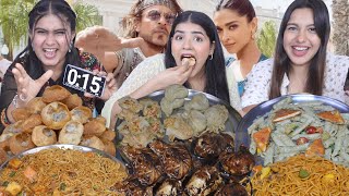 Guess the Bollywood Song Food Challenge  Golgappa Momos Dimsum Chocolate Momos Paneer Noodles [upl. by Ahtelat]