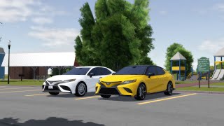 2021 Toyota Camry SE Nightshade amp 2020 Toyota Camry TRD  Greenville Roblox [upl. by Annaili184]