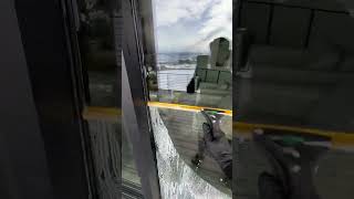 Cleaning big sliding glass doorsasmrvideo extremelysatisfying [upl. by Latreshia]