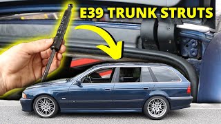 How To Replace E39 Touring Trunk Struts Common Trunk Problems [upl. by Mcfadden819]