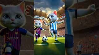 Kitten is a talented footballer but he got badly injured 🙀catlovers kittten cat aicat cutecat [upl. by Nacnud]