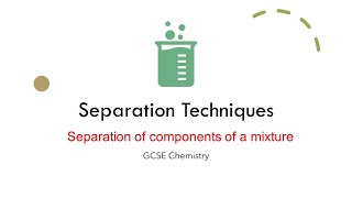 Separation of components of a Mixture GCSE IGCSE Chemistry [upl. by Anawyt]