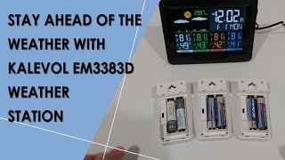 KALEVOL MultiFunction Weather Station EM3383D Wireless Indoor Outdoor With 3 Sensors Full Review [upl. by Navaj697]