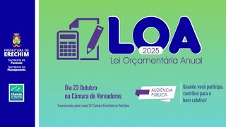 Audiência Pública de apresentação da LOA 2025 [upl. by Eonak]