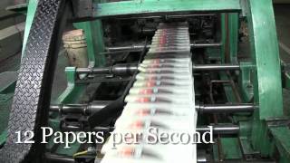 Newspaper printing press at work [upl. by Columbine779]