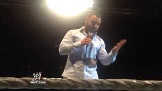 Santino Marella makes a careerrelated announcement at a WWE Live Event [upl. by Irahcaz460]