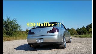 g35 sedan exhaust with 20 muffler [upl. by Ano]