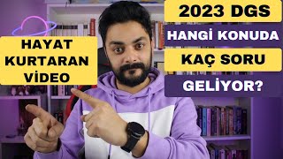 DGS DE HANGİ KONUDA KAÇ SORU GELİYOR HANGİ KONULAR ÖNEMLİ 2023 DGS [upl. by Ulland]