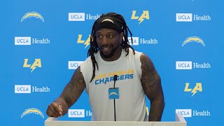 Bud Dupree On Harbaugh’s Fun Camp amp Alt  LA Chargers [upl. by Dranyer]