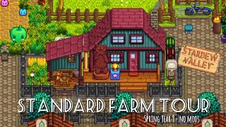 My 1st Stardew Valley Farm Tour  No Mods [upl. by Lebanna]