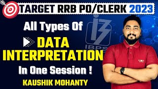 Complete Data Interpretation in One Session For RRB POClerk 2023 By Kaushik Mohanty CareerDefiner [upl. by Hardden]