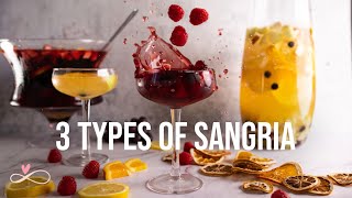 The BEST Sangria Ever  3 Kinds Of Sangria To Impress Your Guests  Easy Refreshing amp Delicious [upl. by Johnette]