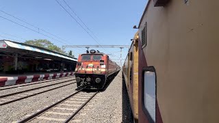 Mumbai LTT Visakhapatnam Superfast Express Overtakes Karnataka Sampark Kranti Express at Uruli [upl. by Sankaran112]