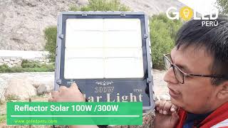 Reflector solar GOLED 100 w 200w y 300w  Panel  Control [upl. by Maisel]