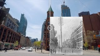 Then and Now  Toronto Flatiron Building 1888 [upl. by Enneite803]