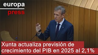 El Gobierno gallego actualiza la previsión de crecimiento del PIB en 2025 al 21 [upl. by Davena]