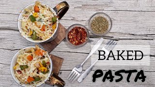 Baked White Sauce PastaWithout Oven White Sauce Pasta Baked Pasta Cups [upl. by Analat]